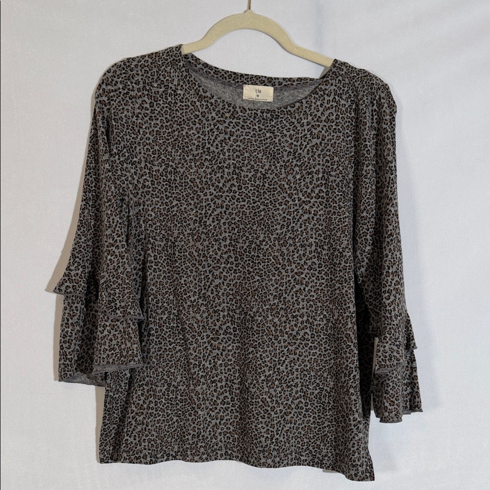NWT Anthropologie t.la Top Size M leopard Animal Print